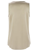 Brunello Cucinelli Stretch Silk Satin Top