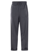 Brunello Cucinelli Track Five Pocket Trousers In Lightweight Poplin With Moniline
