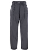 Brunello Cucinelli Track Five Pocket Trousers In Lightweight Poplin With Moniline