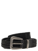 Brunello Cucinelli Rustic Woven Linen Belt