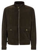 Giacca in pelle scamosciata di Brunello Cucinelli