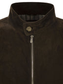 Giacca in pelle scamosciata di Brunello Cucinelli