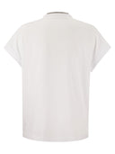Brunello Cucinelli Stretch Cotton Jersey T Shirt With Precious Neckline