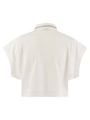 Brunello Cucinelli Cotton Piqué Polo Shirt With Shiny Collar Trim