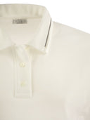 Brunello Cucinelli Cotton Piqué Polo Shirt With Shiny Collar Trim