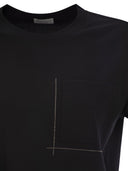 Brunello Cucinelli Cotton Jersey T Shirt With Shiny Pocket Detail