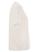 Brunello Cucinelli Cotton Jersey T Shirt With Shiny Pocket Detail