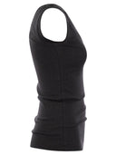 Brunello Cucinelli Ribbed Cotton Jersey Top With Shiny Neckline