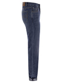 Brunello Cucinelli Five Pocket Traditional Fit Trousers In Lightweight Denim