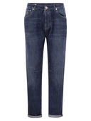 Brunello Cucinelli Five Pocket Leisure Fit Trousers In Lightweight Denim