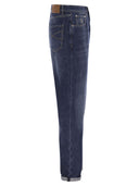 Brunello Cucinelli Five Pocket Leisure Fit Trousers In Lightweight Denim