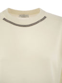 Brunello Cucinelli Cashmere Sweater With Neck Jewel