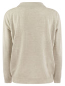 Brunello Cucinelli Cashmere Sweater With Shiny Neckline