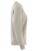 Brunello Cucinelli English Rib Cashmere Sweater With Monile