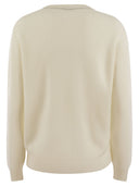 Brunello Cucinelli English Rib Cashmere Sweater With Monile