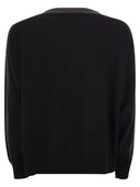 Brunello Cucinelli Cashmere Sweater With Precious Ribbed Neckline