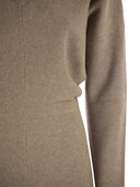 Brunello Cucinelli Diagonal Cashmere Rib Knit Dress