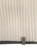Brunello Cucinelli Ribbed Cashmere Knit Scarf With Necklace