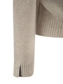 Brunello Cucinelli Cashmere -sweater med skinnende manchetdetaljer