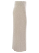 Brunello Cucinelli Cashmere And Silk Ribbed Skirt