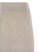 Brunello Cucinelli Cashmere And Silk Ribbed Skirt