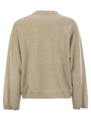 Brunello Cucinelli Virgin Wool, Cashmere And Silk Sweater With Shiny Pocket Detail