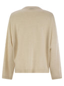Brunello Cucinelli Virgin Wool, Cashmere And Silk Sweater With Shiny Pocket Detail
