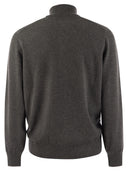 Brunello Cucinelli High Necked Cashmere Cardigan With Zip