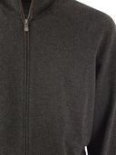 Brunello Cucinelli High Necked Cashmere Cardigan With Zip