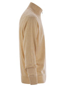 Brunello Cucinelli High Necked Cashmere Sweater With Zip Opening