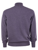 Brunello Cucinelli Cashmere Turtleeck Sweter z zamkiem błyskawicznym