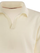 Suéter de cuello de polo de cachemir brunello cucinelli