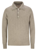 Brunello Cucinelli Cashmere Knit Polo Shirt