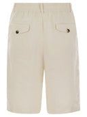 Brunello Cucinelli Bermuda -Shorts in leichter Délavé -Leinwand