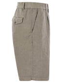 Brunello Cucinelli Bermuda Shorts w Light Délavé Linen Canvas