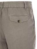 Brunello Cucinelli Bermuda Shorts w Light Délavé Linen Canvas