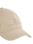 Brunello Cucinelli Baseball Cap In Garment Dyed Twisted Cotton Gabardine With Embroidered Logo