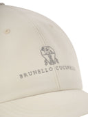 Brunello Cucinelli Baseball Cap In Garment Dyed Twisted Cotton Gabardine With Embroidered Logo
