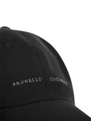 Brunello Cucinelli Cotton Canvas Baseball Cap With Embroidery