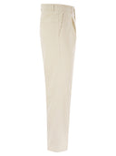 Brunello Cucinelli Leisure Fit Trousers In Garment Dyed Cotton Corduroy With Darts