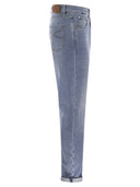 Brunello Cucinelli Five Pocket Leisure Fit Trousers In Lightweight Denim