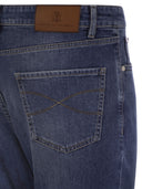 Brunello Cucinelli Cinque pantaloni per il tempo libero tascabile in denim leggero