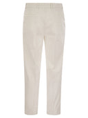 Brunello Cucinelli Garment Dyed Leisure Fit Trousers In American Pima Comfort Cotton With Pleats
