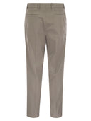 Brunello Cucinelli Garment Dyed Leisure Fit Trousers In American Pima Comfort Cotton With Pleats