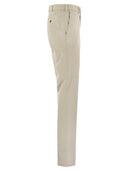 Brunello Cucinelli Italian Fit Cotton Gabardine Trousers