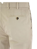 Brunello Cucinelli Italian Fit Cotton Gabardine Trousers