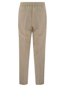 Brunello Cucinelli Leisure Fit Trousers In Linen And Cotton Gabardine