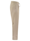 Brunello Cucinelli Leisure Fit Trousers In Linen And Cotton Gabardine