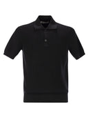 Brunello Cucinelli Ribbed Cotton Polo Style Jersey