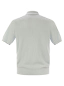 Brunello Cucinelli Ribbed Cotton Polo Style Jersey